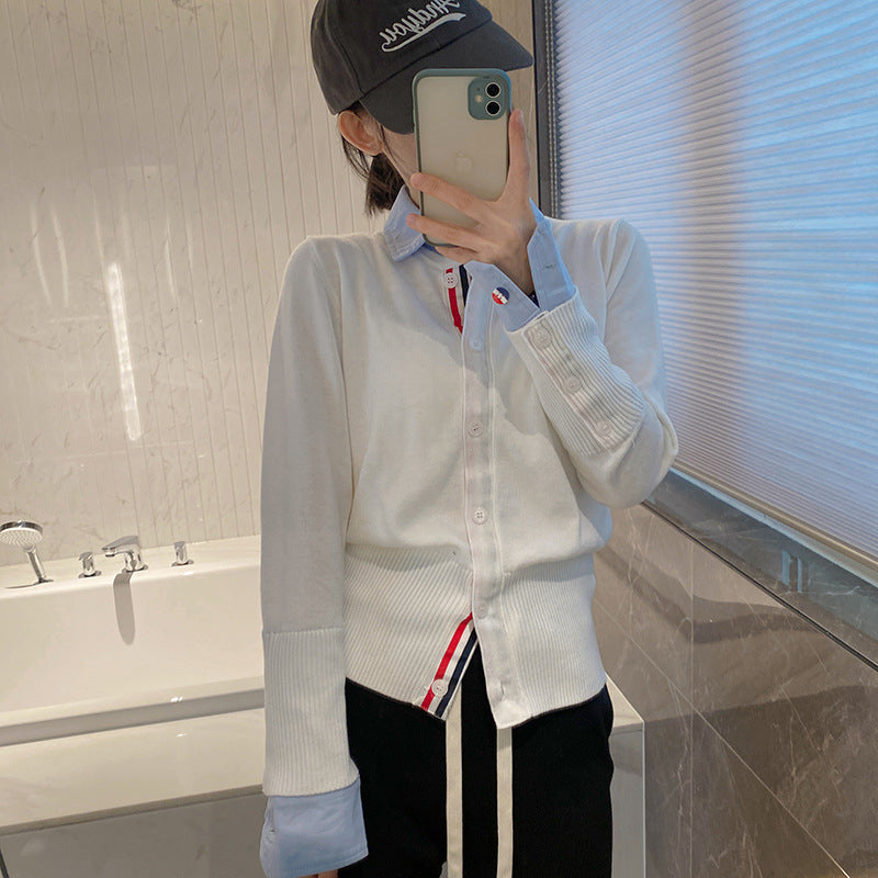 Thom Browne Ladies fake two piece cardigan