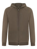 Boggi Milano full-zip knitted hoodie in superfine wool
