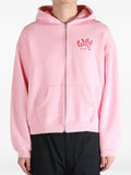 Willy Chavarria Willy Ropita shrunken logo-print zip-up hoodie