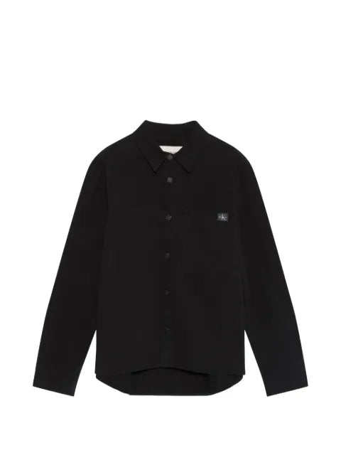 Calvin Klein logo-patch shirt jacket