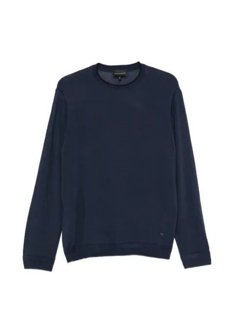 Emporio Armani logo-patch wool sweater