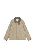 CROQUIS leather-collar raglan-sleeve shirt jacket