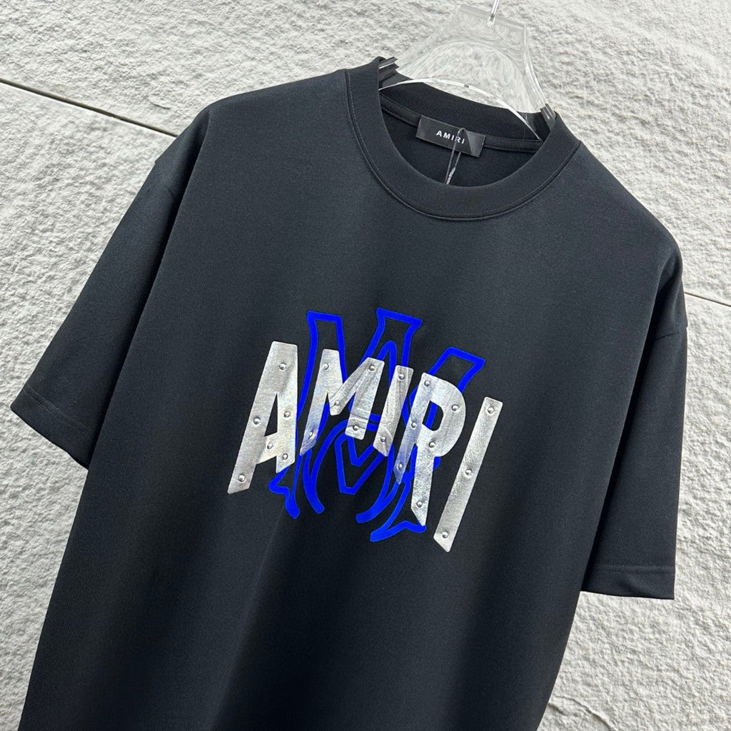 AMIRI Embellished Layered Logo Crew-Neck Short-Sleeve T-Shirt