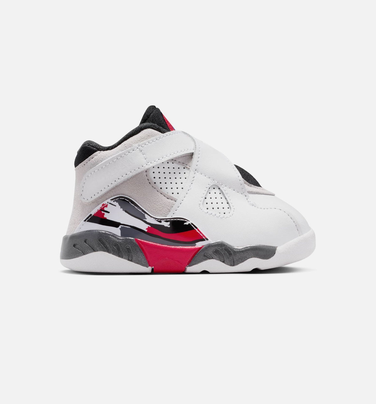 Air Jordan 8 Retro White and True Red Infant Sneakers - White/Black/True Red