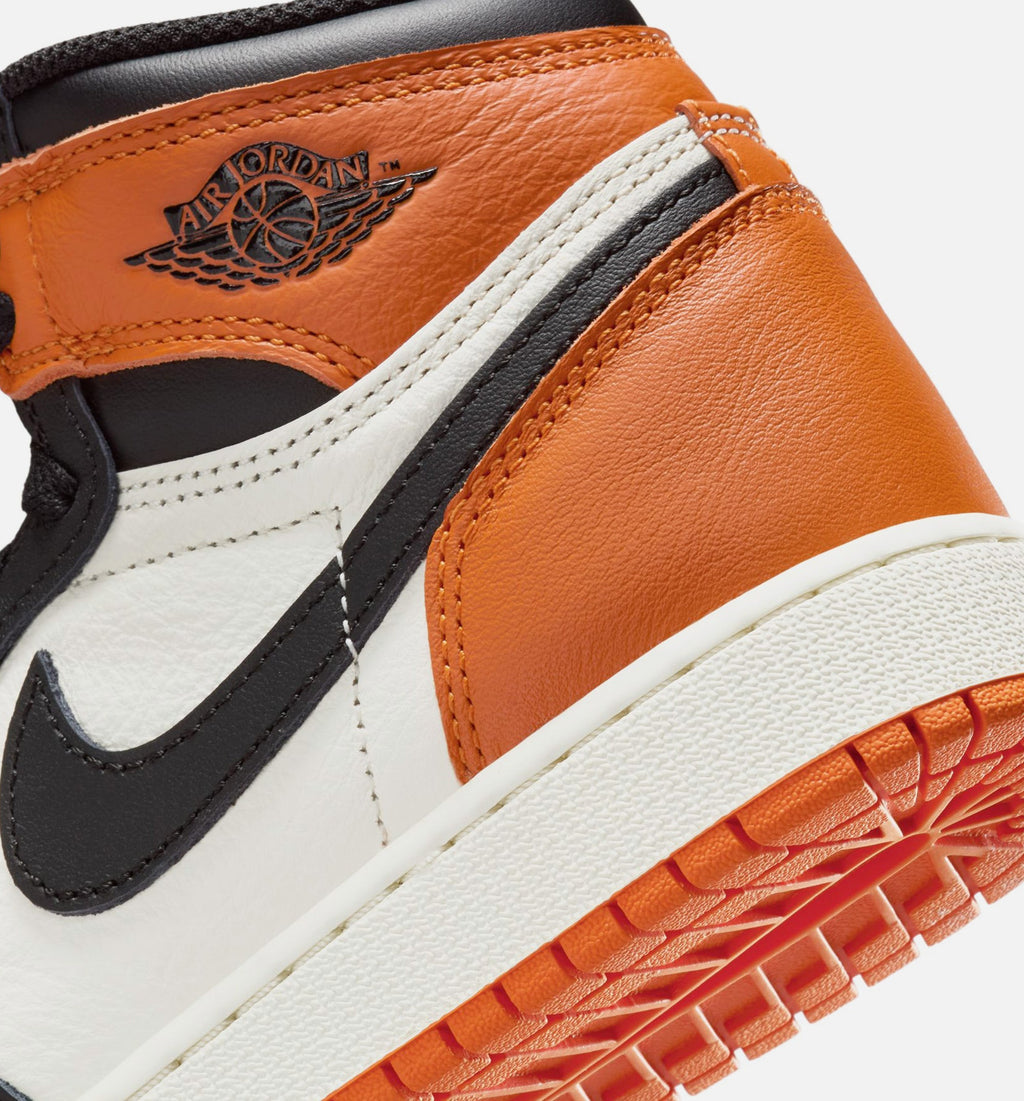 Air Jordan 1 Retro High OG Shattered Backboard Big Kids' Lifestyle Shoes - Black/Sail/Starfish