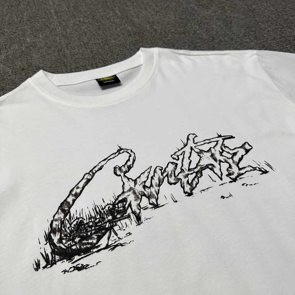 2026 New Corteiz Graphic Print Tee Loose Casual Streetwear T-Shirt