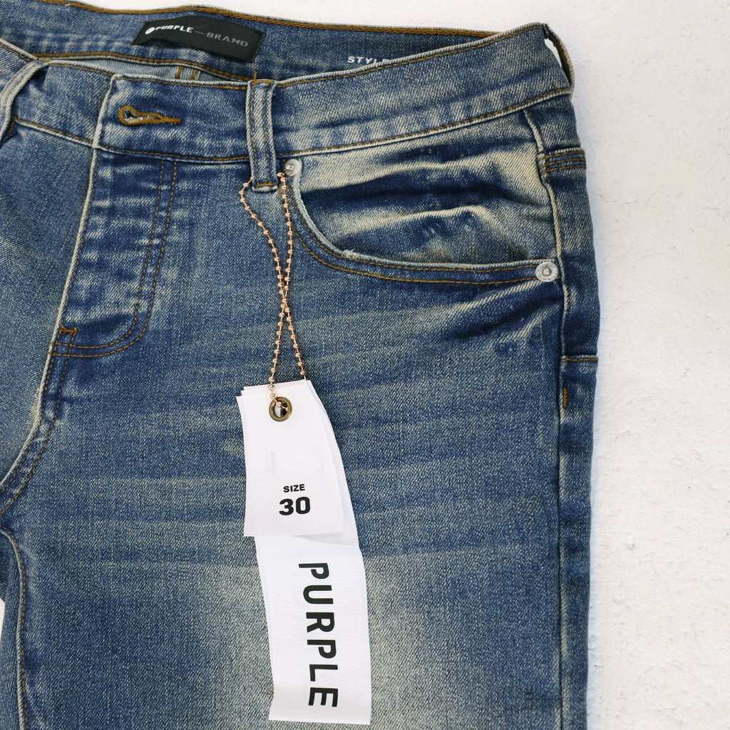 Purple Brand Wave Crack Ripped Skinny Denim Jeans Unisex