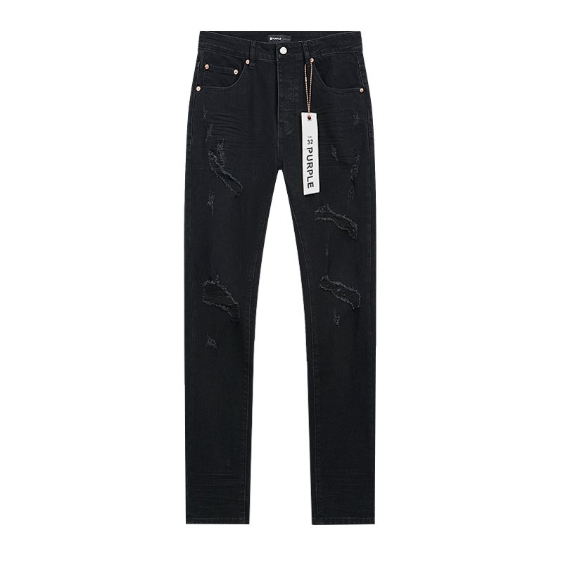 Purple Brand Black Distressed Slim Jeans