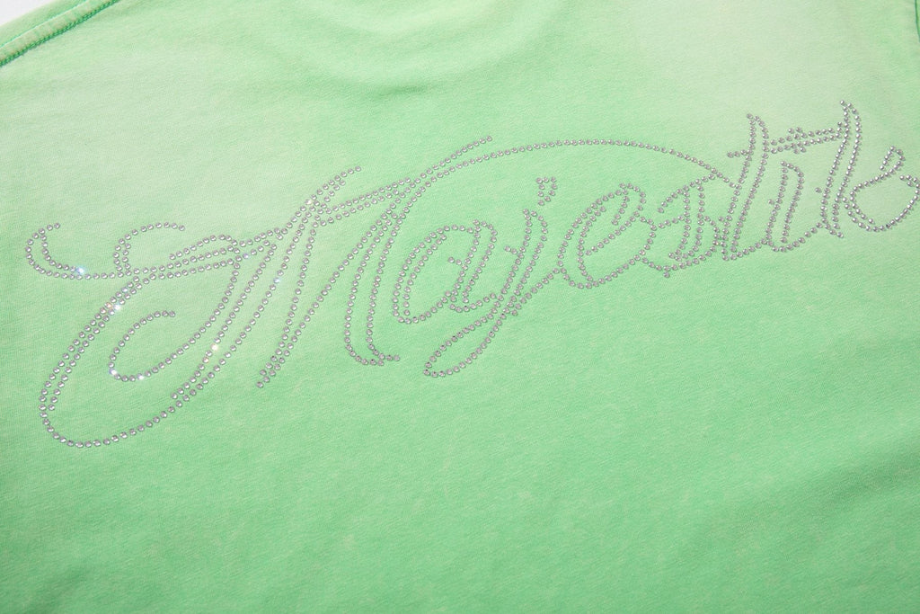 MAJESTIK Mint Green Football Graphic T-Shirt