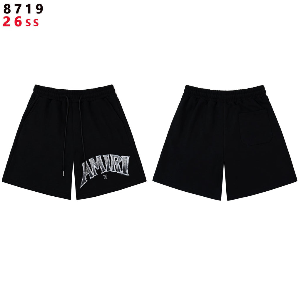 AMIRI Metallic Letter Graphic T-Shirt & Shorts Set