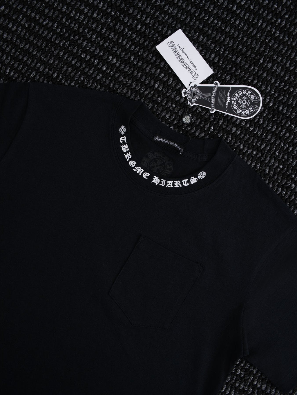 Chrome Hearts Sanskrit Letter Pocket Short-Sleeve T-Shirt