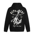 Reps logo print hoodie black-6031