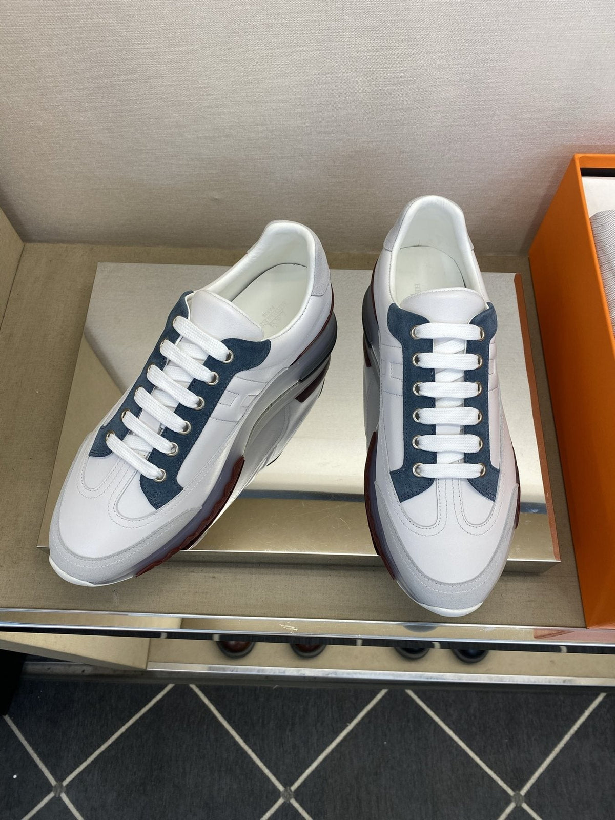 Hermès Men's Low-Top Panel Sneakers
