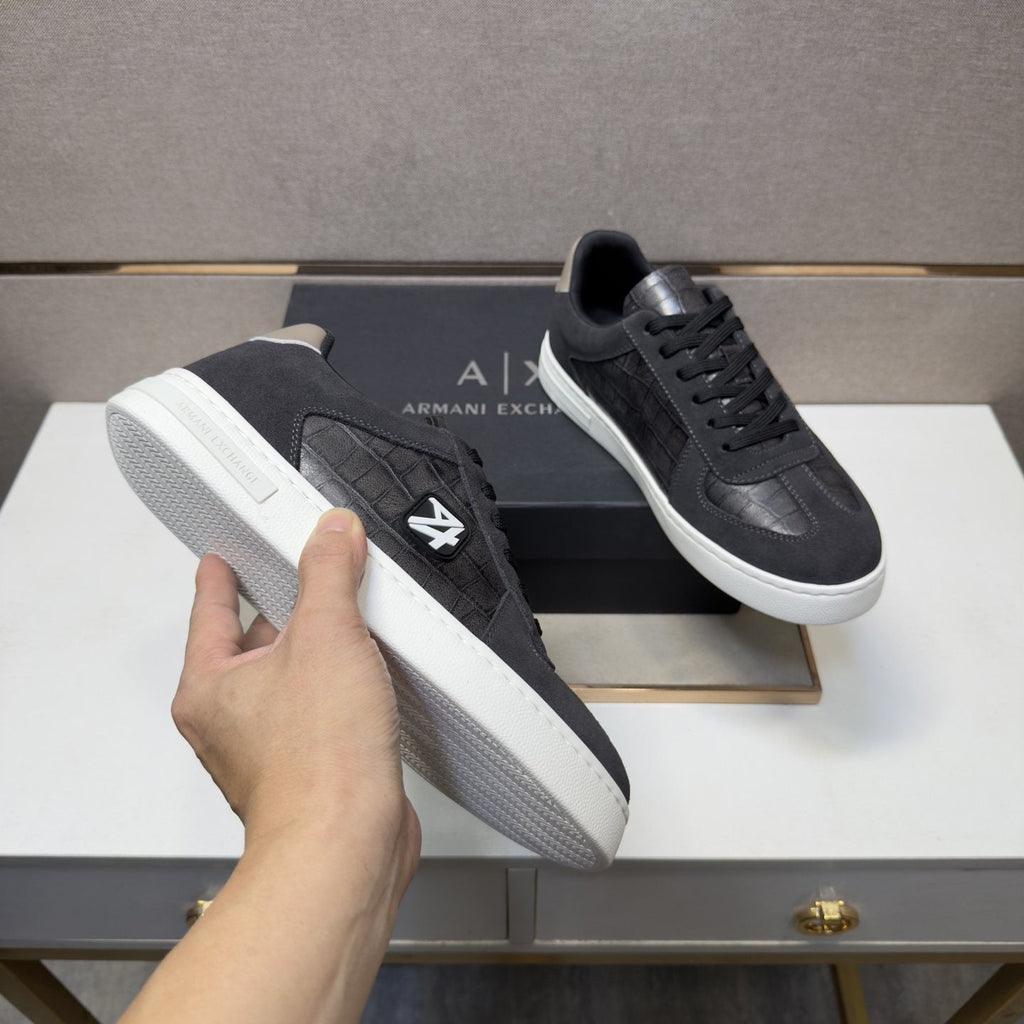 Armani Exchange Men's Paneled Low-Top Sneakers