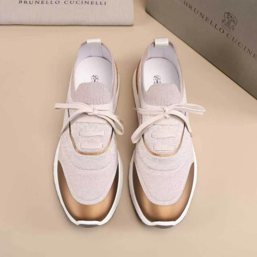 Brunello Cucinelli Men's Panel Low-Top Sneakers